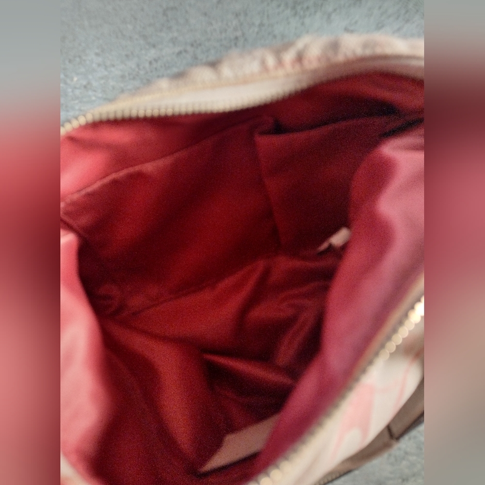 Y2K Rare Coach Sequin Pink Iridescent Holographic Satchel Crossbody Bag Vint… - Picture 12 of 16